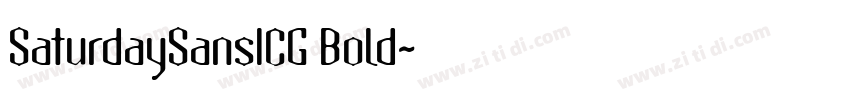 SaturdaySansICG Bold字体转换